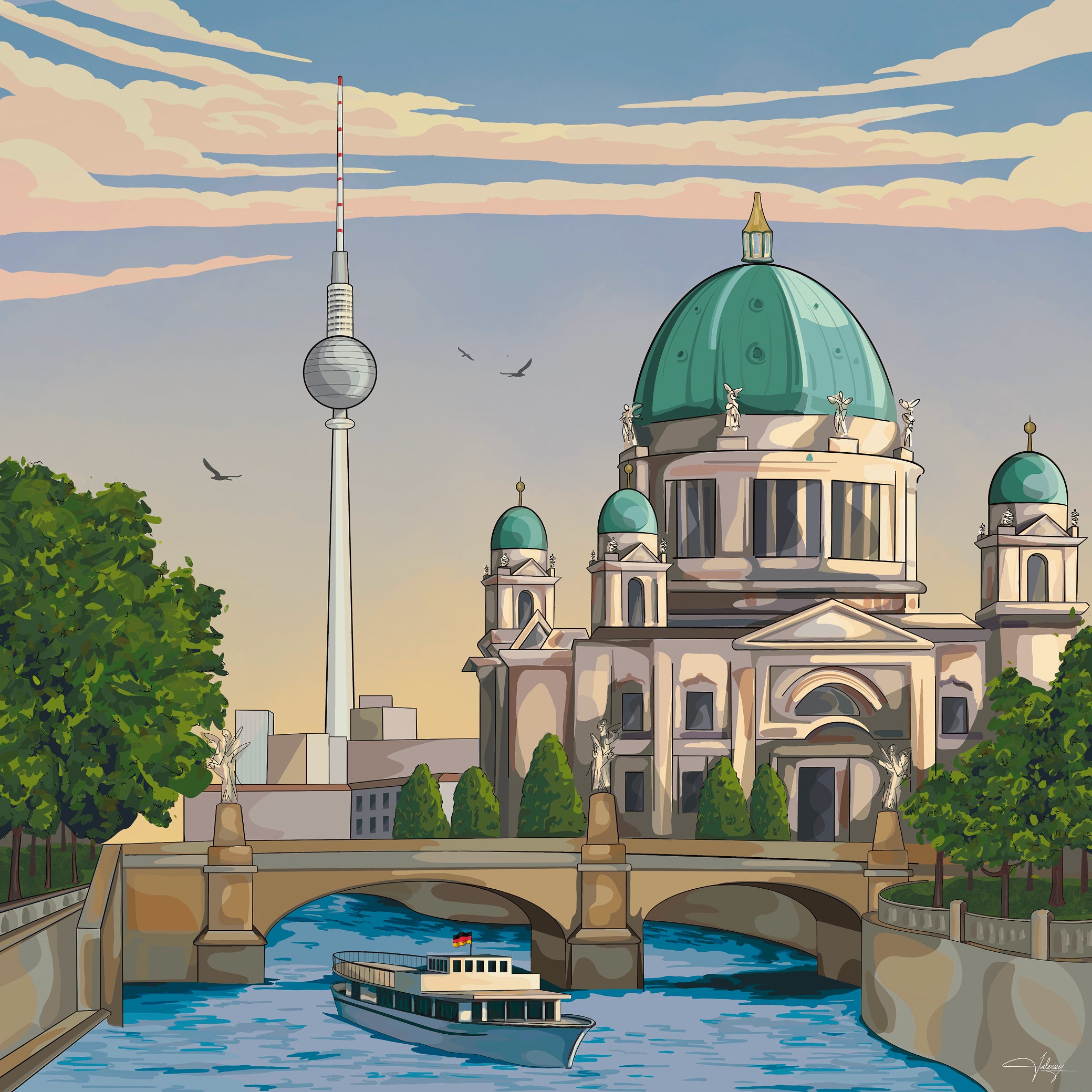 Berlin’s Twilight Symphony - 10 Post Cards