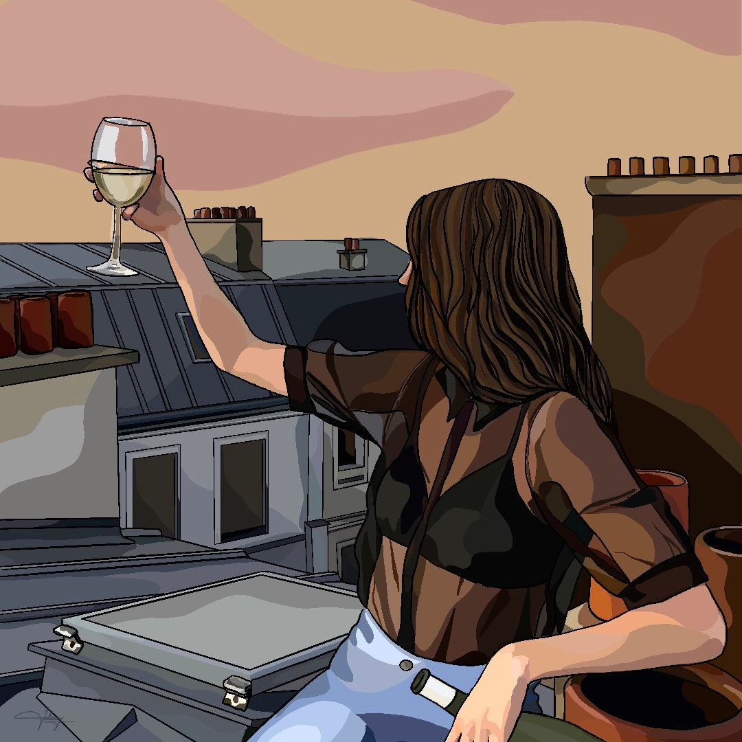 Toasting To The Sunset.